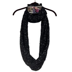 Cuddl Duds Infinity Scarf Black Gray Women's One Size Sweater Kni